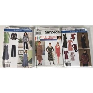 Sewing Patterns Mixed 3 Lot Women's Dresses Plus Size 18W thru 28W New Uncut A17